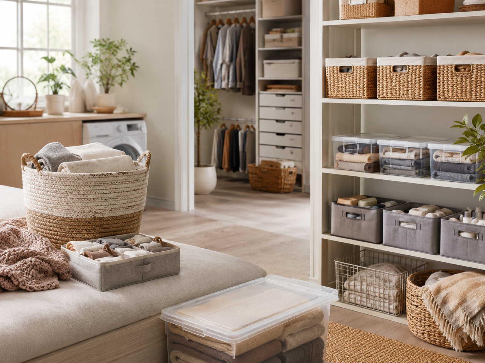 Home organization and living product scene for everyday goods sourcing